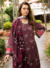 Riwayat By Ramsha Embroidered Lawn 3 Piece Unstitched Suit RM25RLEL Y-1102